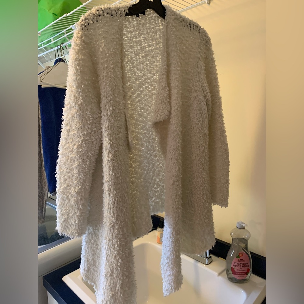 Cozy teddy bear Sherpa boucle wrap cardigan
